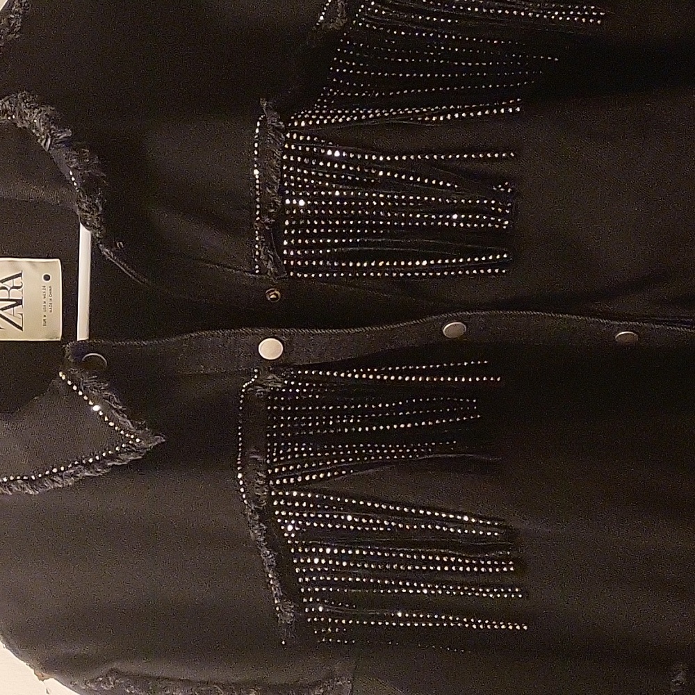 Zara Fringe Jean jacket size M - Picture 5 of 17